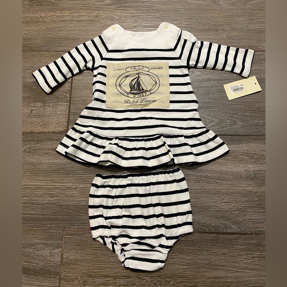 New Ralph Lauren 3M Striped 2-Piece Set